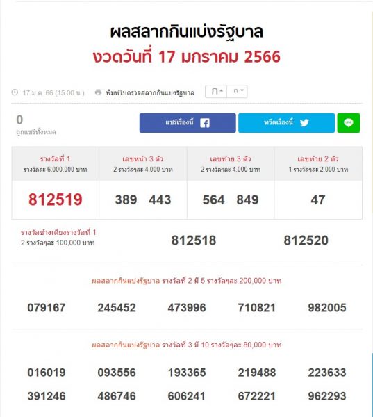 ถ่ายทอดสด สลาก กินแบ่ง รัฐบาล