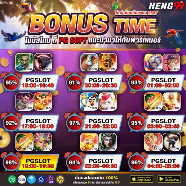 โบนัสเวลา pg slot แตกง่าย-"Time bonus pg slots easy to break"